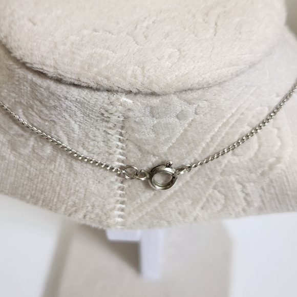Sterling Silver Hear with Crystal Necklace - Picture 7 of 14